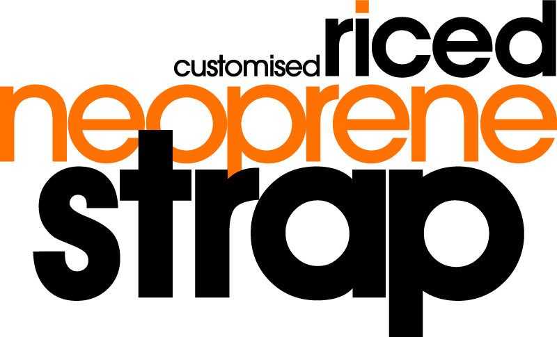 Riced Neoprene Strap Logo